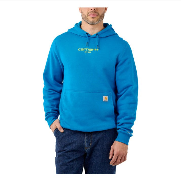 CARHARTT OG LOGO GRAPHIC HOODIEMARINE BLUE