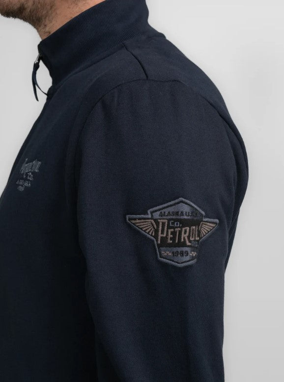 Petrol SWEAT COLLAR ZIP SWC376SKY CAPTAIN 5120