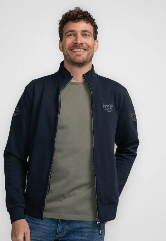 Petrol SWEAT COLLAR ZIP SWC376SKY CAPTAIN 5120