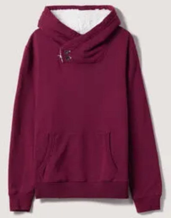 WXXXROSE ARCHIVES SELECTION PELO TOPPE BOTTONI CAPPUCCIO FELPA 10654BORDEAUX