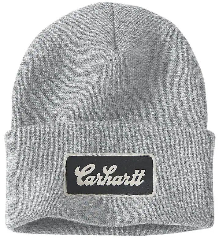CARHARTT OG KNIT CUFFED SCRIPT PATCHGREY HEATHER