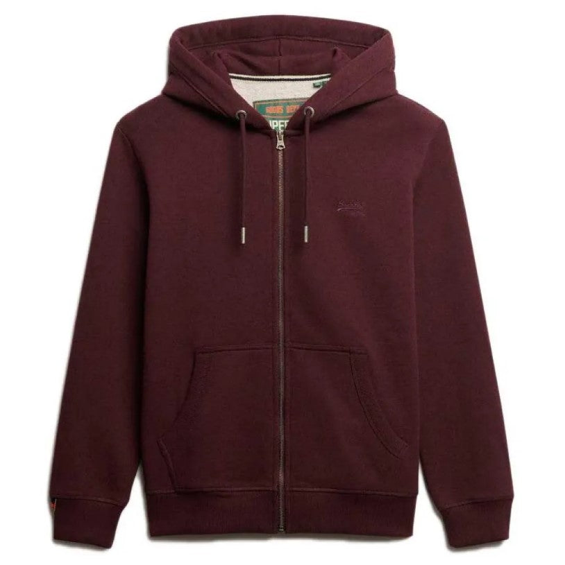 SUPERDRY ESSENTIAL LOGO ZIP HOODIE HB SDM2014128ATAWNY PORT MARL