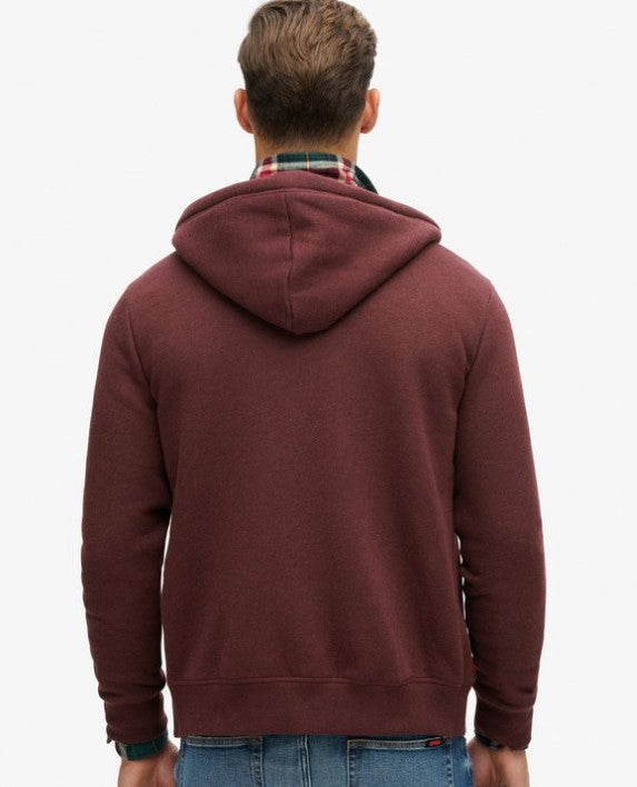SUPERDRY ESSENTIAL LOGO ZIP HOODIE HB SDM2014128ATAWNY PORT MARL