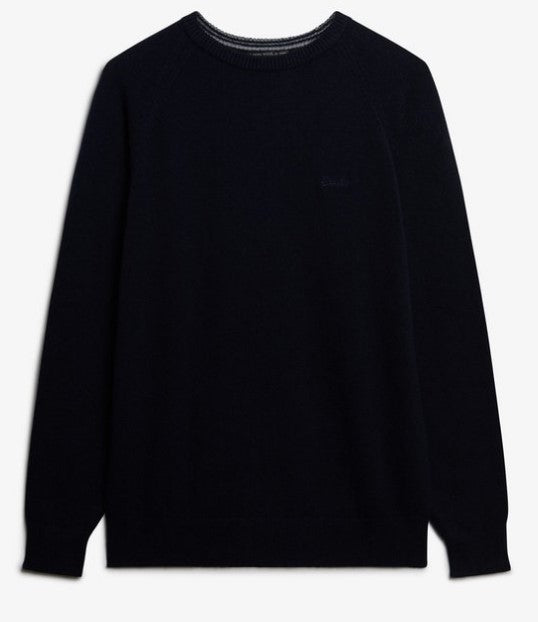 SUPERDRY WOOL BLEND JUMPER SDM6110689AH5C - CHARRED NAVY MARL