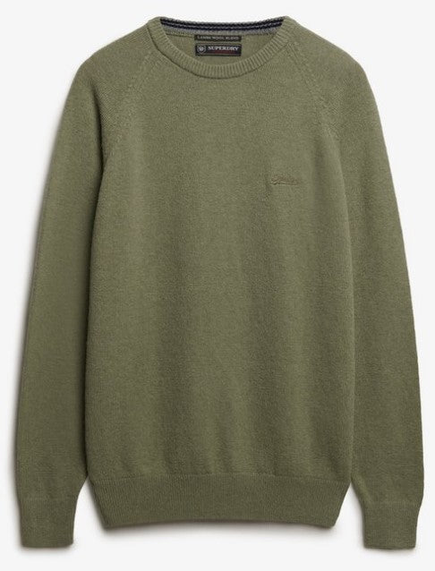 SUPERDRY WOOL BLEND JUMPER SDM6110689AQX7 - LIGHT SAGE