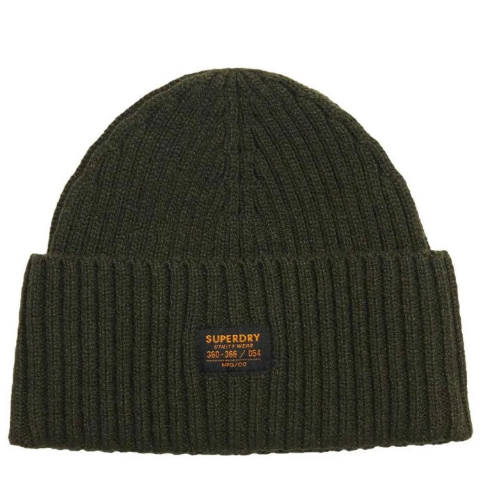 SUPERDRY WORKWEAR KNITTED BEANIE HATOLIVE GREEN