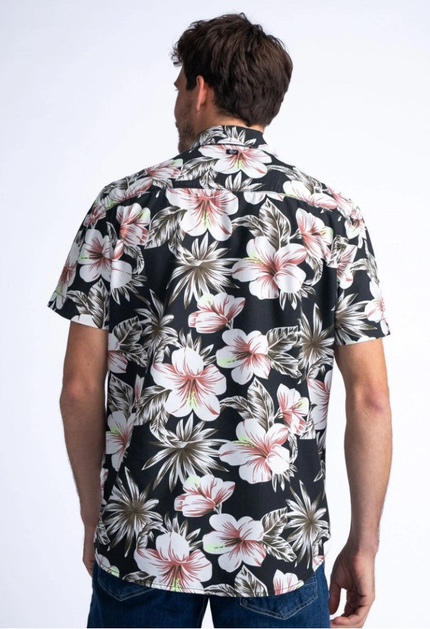 Petrol SHIRT SS ALL OVERFIORI HAWAII 418 ANTHRA 9108