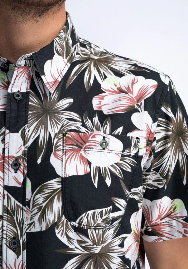 Petrol SHIRT SS ALL OVERFIORI HAWAII 418 ANTHRA 9108
