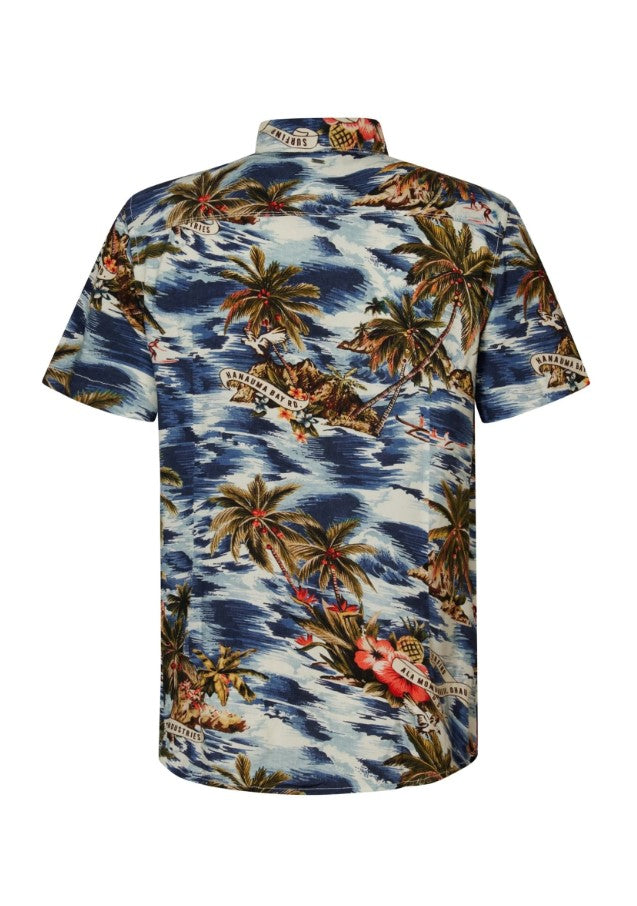 Petrol SHIRT SS ALL OVERPETROL BLUE 441