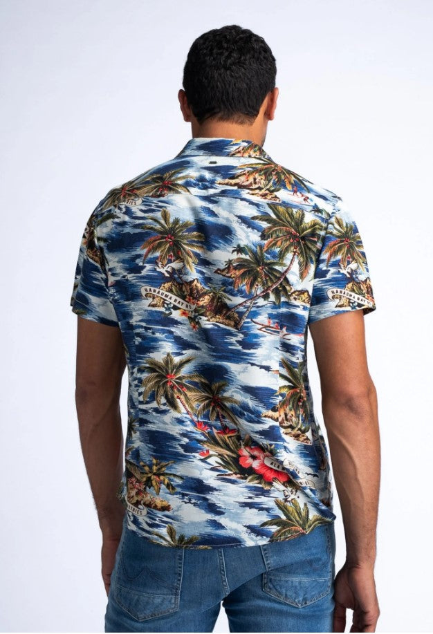 Petrol SHIRT SS ALL OVERPETROL BLUE 441