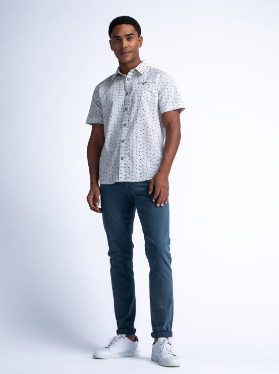 Petrol SHIRT SS ALL OVERWHITE 430-06