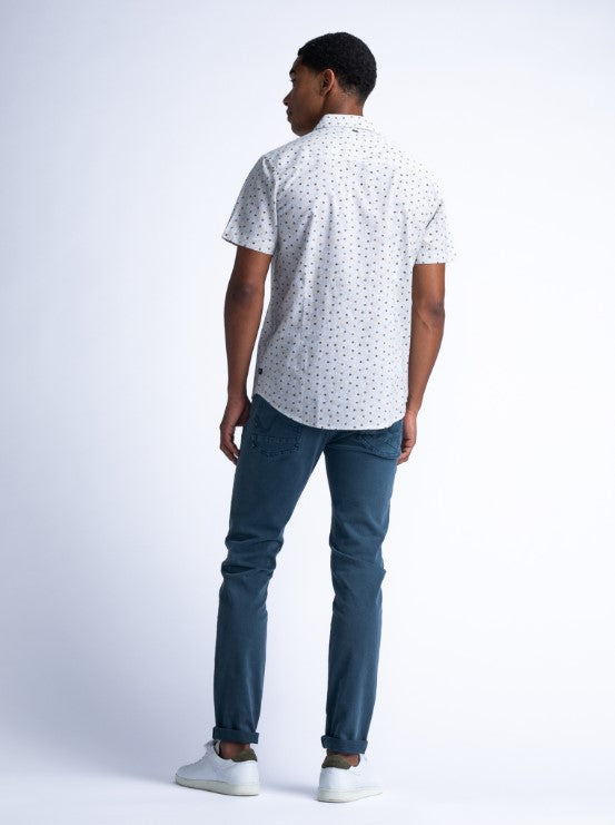 Petrol SHIRT SS ALL OVERWHITE 430-06
