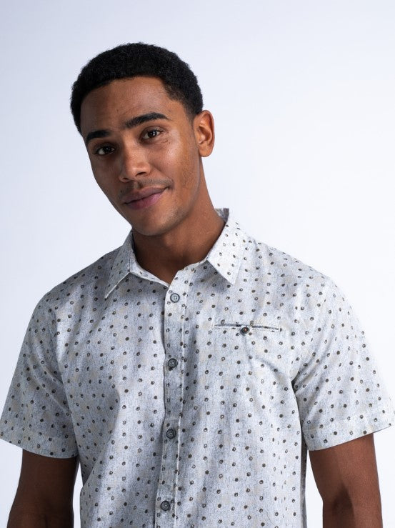 Petrol SHIRT SS ALL OVERWHITE 430-06