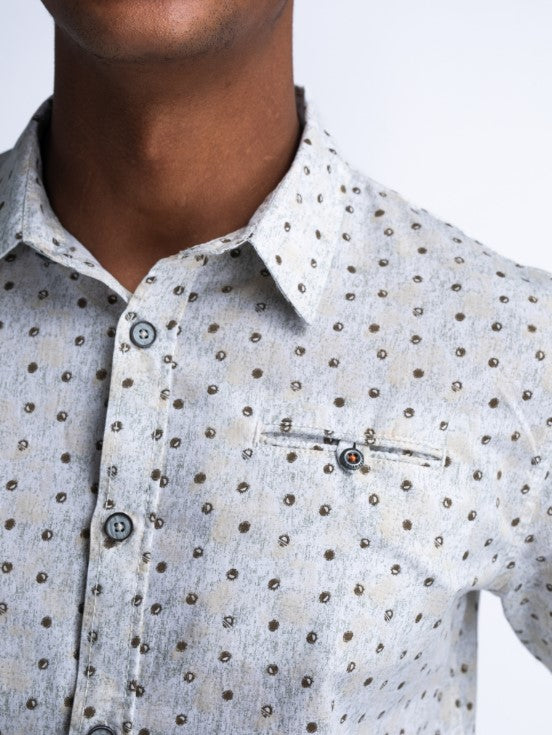 Petrol SHIRT SS ALL OVERWHITE 430-06