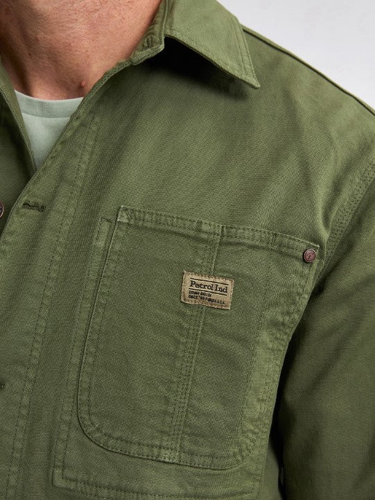 Petrol GIACCA CAMICIA WORK VINTAGE 1050JAC003DUSTY ARMY 6134