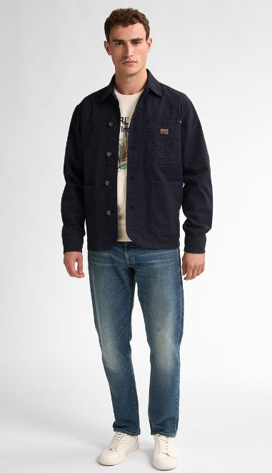 Petrol GIACCA CAMICIA WORK VINTAGE 1050JAC003NAVY BLUE 5178