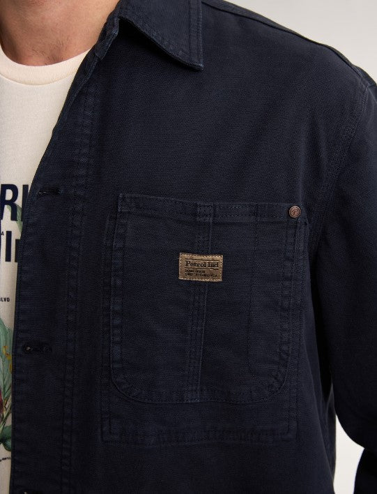 Petrol GIACCA CAMICIA WORK VINTAGE 1050JAC003NAVY BLUE 5178