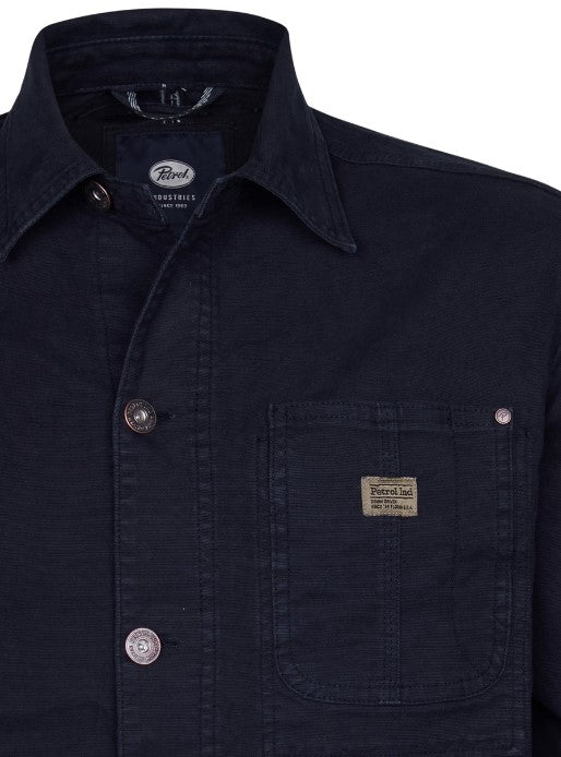 Petrol GIACCA CAMICIA WORK VINTAGE 1050JAC003NAVY BLUE 5178