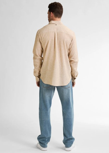 Petrol LINO RIGHE CAMICIA SIL401CAPPUCCINO 1105