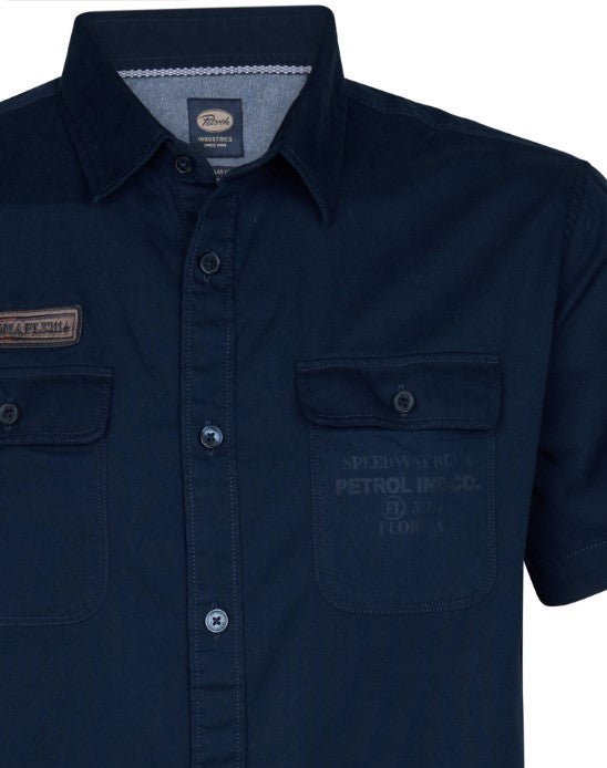 Petrol WORK SHORT SLEEVE SIS411BLU NAVY 5178