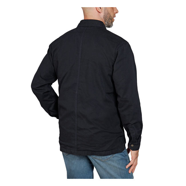 CARHARTT OG FLEECE LINED DENIM SHIRT JAC 96457BLACK