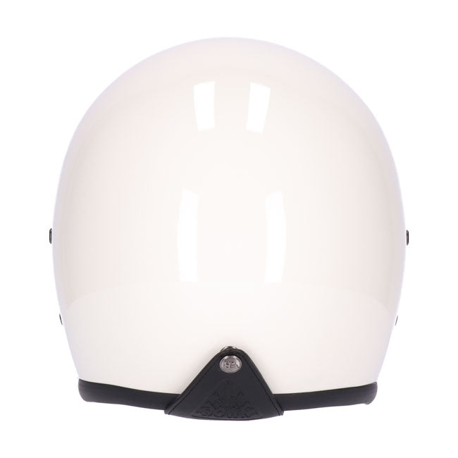Matte black vintage jet helmet with internal visor