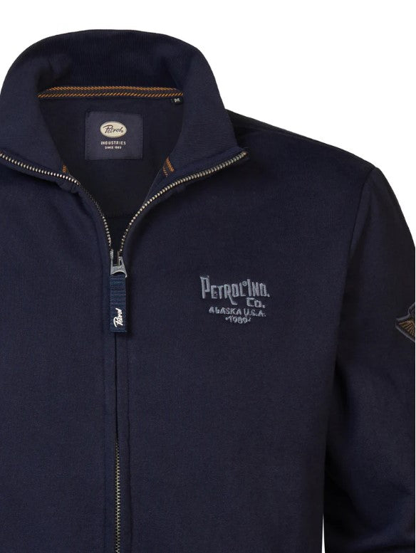 Petrol SWEAT COLLAR ZIP SWC376SKY CAPTAIN 5120