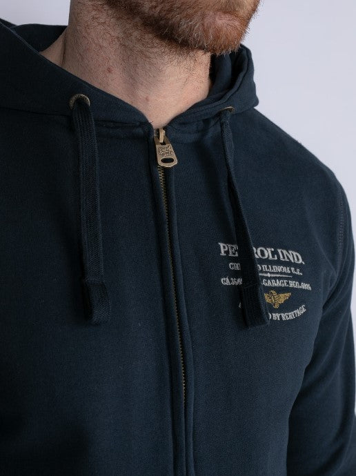 Petrol SWH303 FELPA CAPP ZIP RICAMOBLU 5152