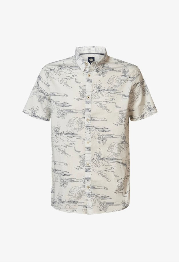 Petrol SHIRT SS ALL OVERVULCANI 419 WHITE 06